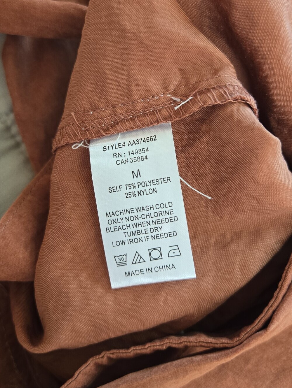 Sadie & Sage Rust / Terracotta Pants With Belt M - Picture 6 of 8